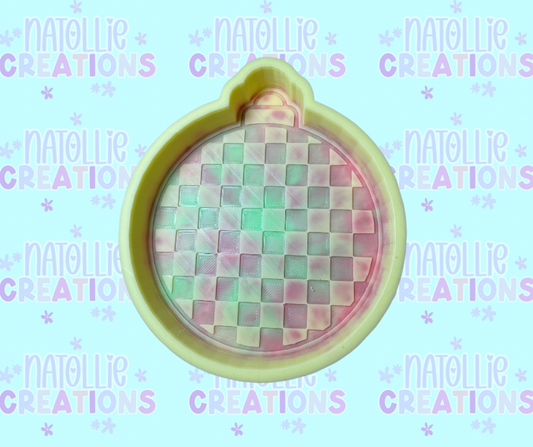 Checkered Ornament Freshie Silicone Mold