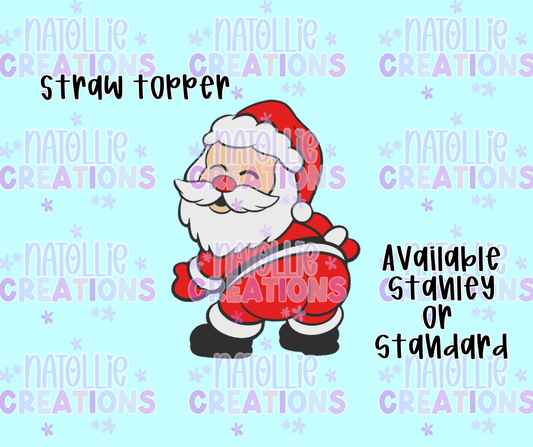 Santa Booty Straw Topper