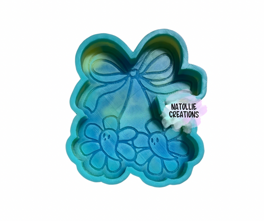 Ghost Daisy Cherries W/ Bow Freshie Silicone Mold