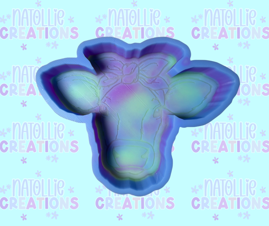 Cow With Bow Freshie Silicone Mold