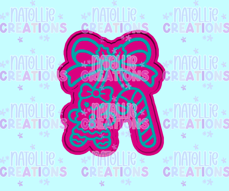 Gingerbread / Candy Cane Cherry Freshie Silicone Mold