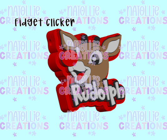 Red Nose Reindeer Clicker Fidget