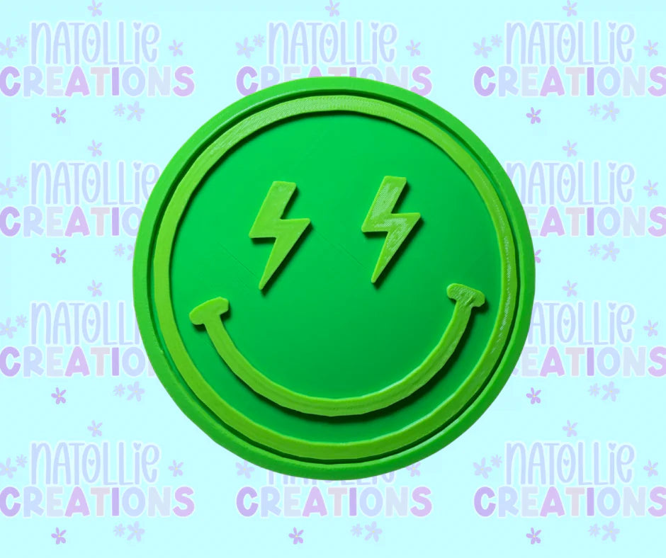 Lightning Bolt Eye Smiley Insert Freshie Silicone Mold