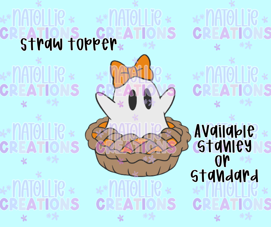 Pie Ghost Straw Topper