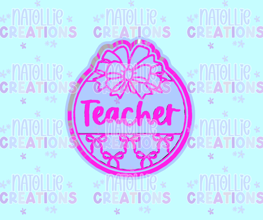 Teacher Bow Frame Freshie Silicone Mold