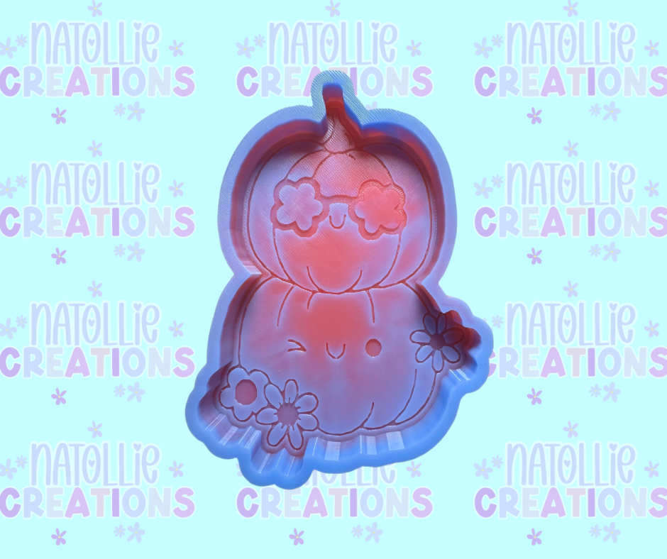 Retro Double Stack Pumpkin Freshie Silicone Mold