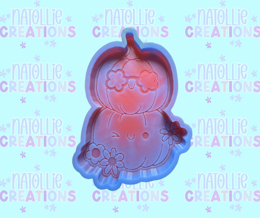 Retro Double Stack Pumpkin Freshie Silicone Mold