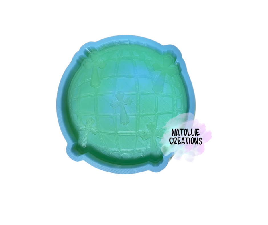 Disco W/ Cross Freshie Silicone Mold