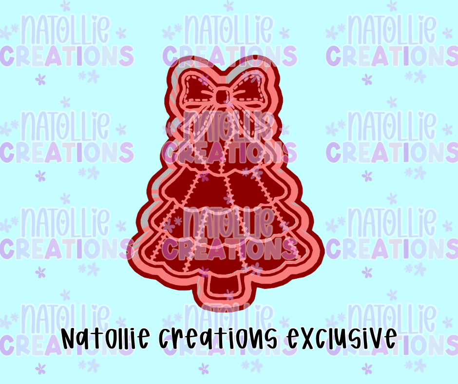 Patchwork Christmas Tree Freshie Silicone Mold