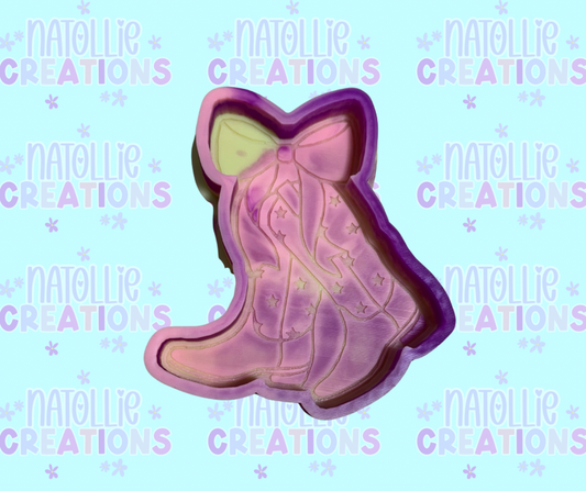 Star Cowboy Boot W/ Bow Freshie Silicone Mold