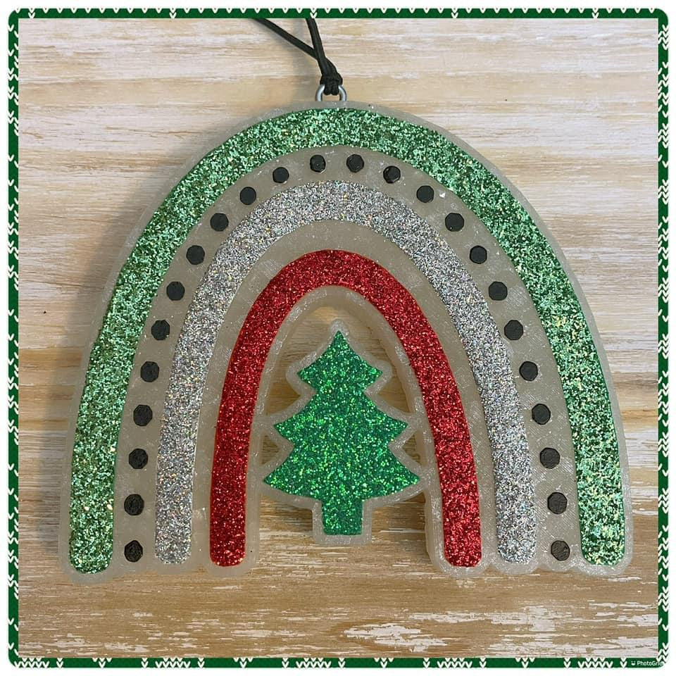 Christmas Tree Rainbow Freshie Silicone Mold