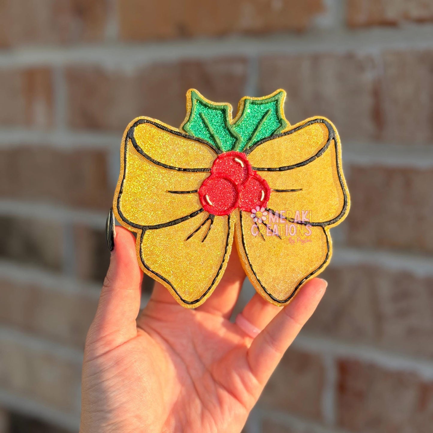 Mistletoe Bow Freshie Silicone Mold