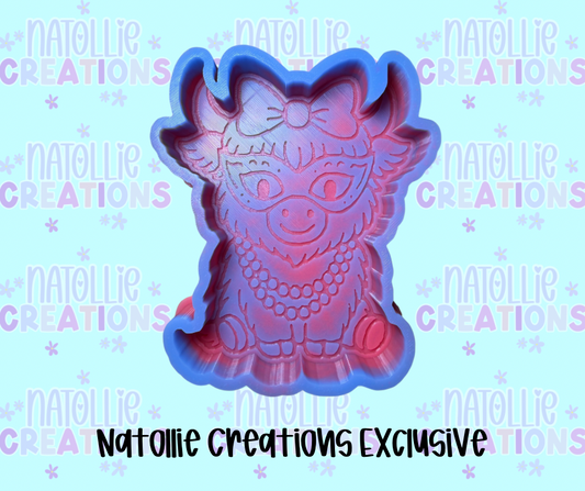Mardi Gras Highland Freshie Silicone Mold