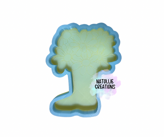 Rainboot W/ Flowers Freshie Silicone Mold