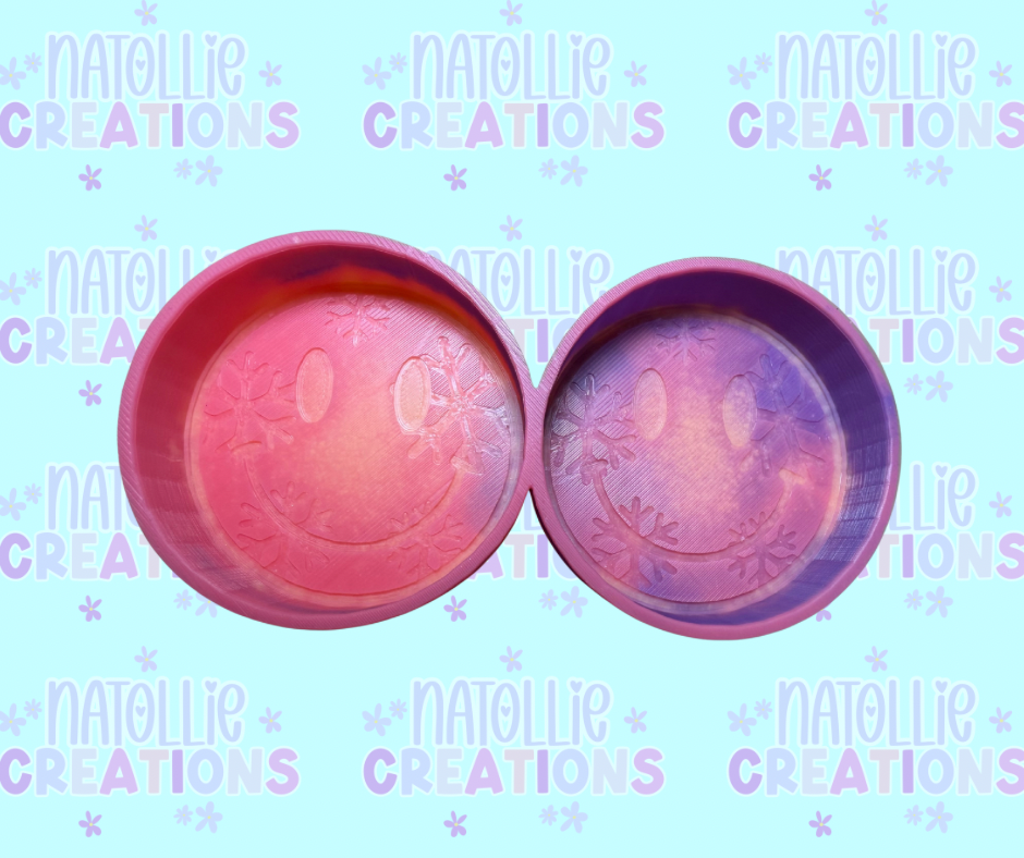 Smiley W/ Snowflakes Vent Clip Freshie Silicone Mold