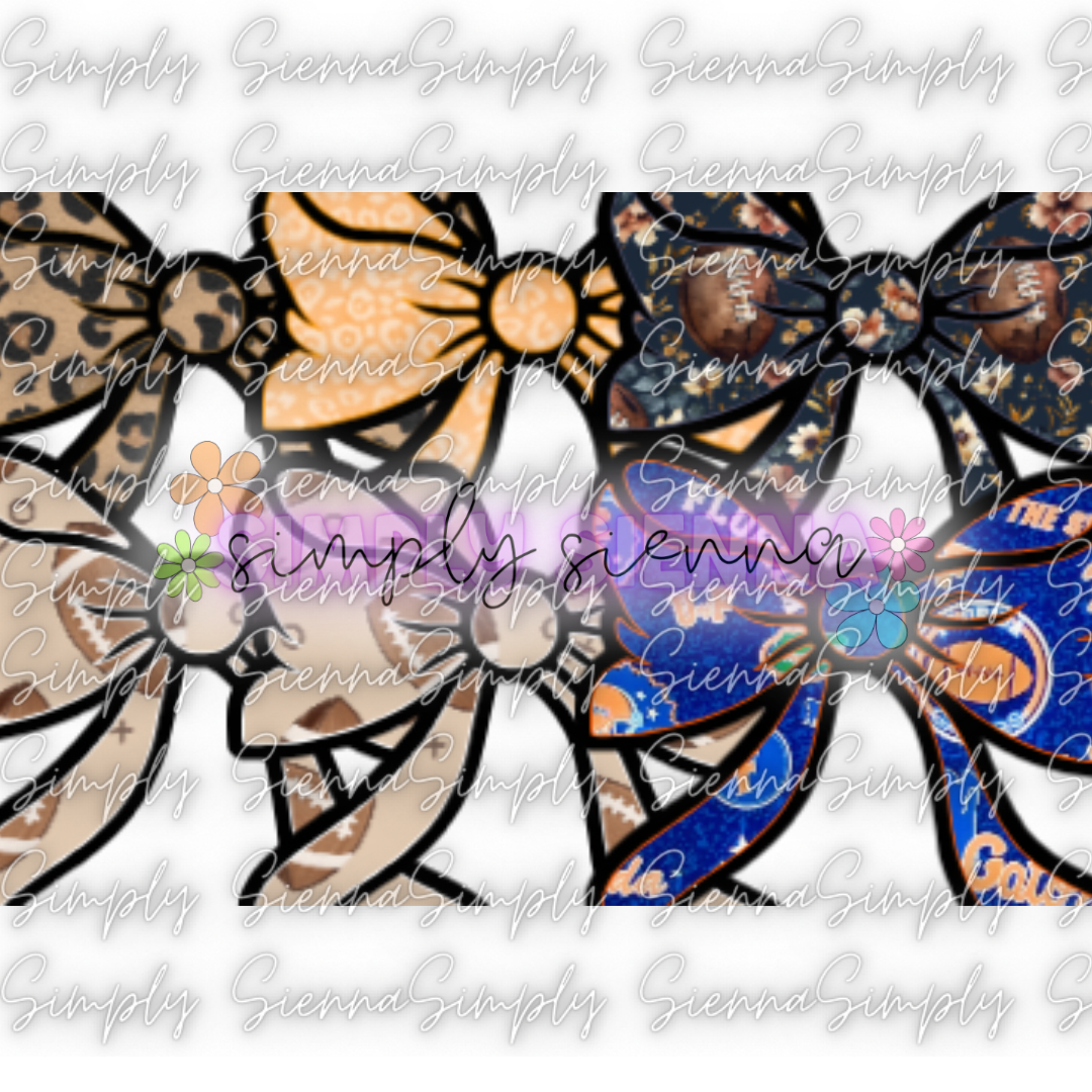 Football With Bow - NATOLLIE CREATIONS