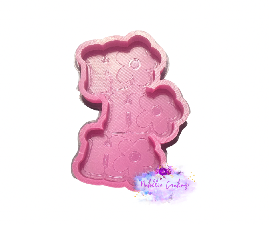 Floral HO HO HO Freshie Silicone Mold