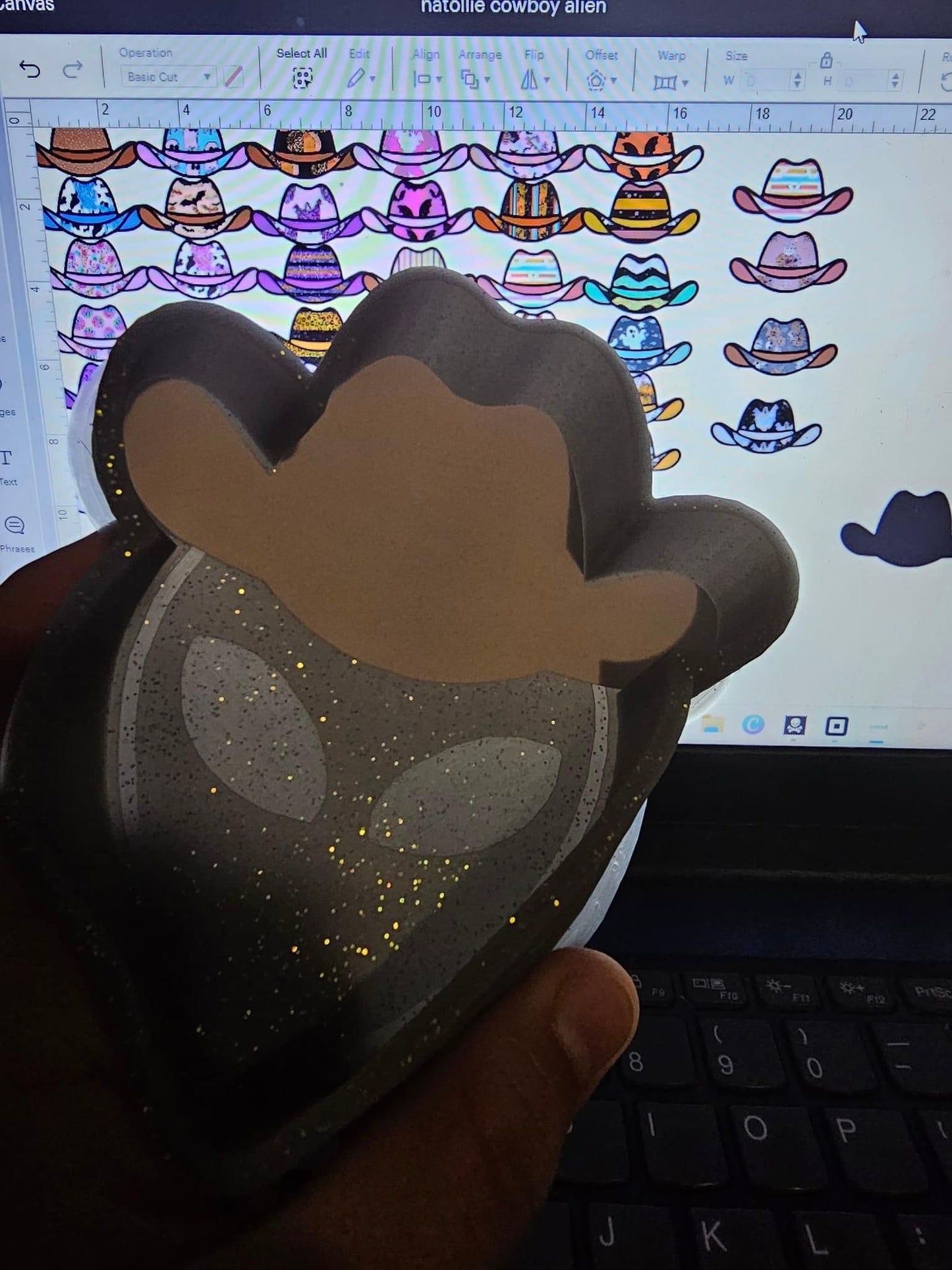 Alien Cowboy Hat CardStock Grab Bag