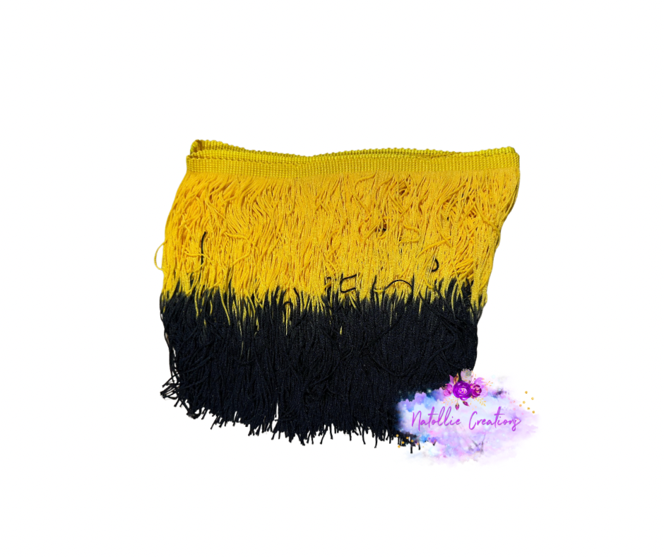 Golden Yellow / Black Ombre Fringe