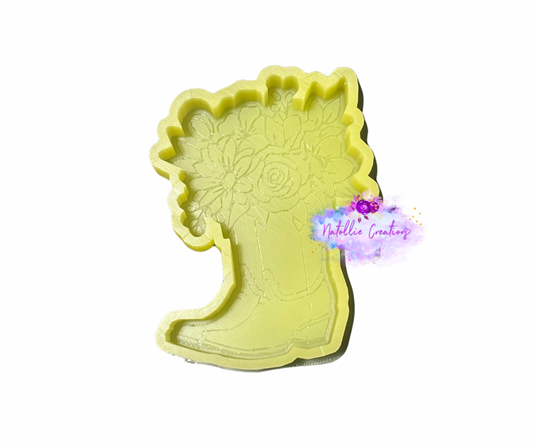 Floral Cowboy Boot Freshie Silicone Mold