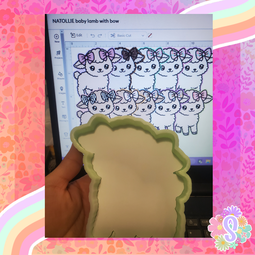 Baby Lamb With Bow - NATOLLIE CREATIONS