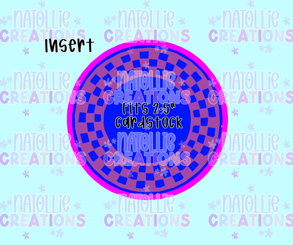 Checkered Frame Insert Freshie Silicone Mold