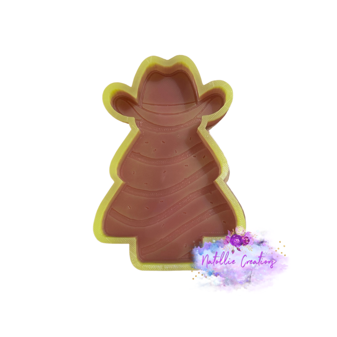 Cowboy Christmas Snack Cake Freshie Silicone Mold