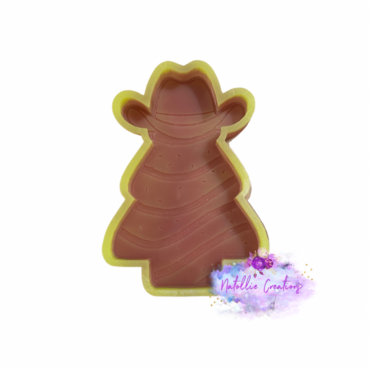 Cowboy Christmas Snack Cake Freshie Silicone Mold