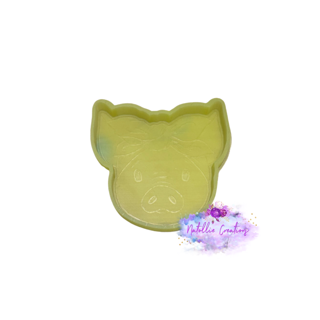 Pig With Bow Freshie Silicone Mold