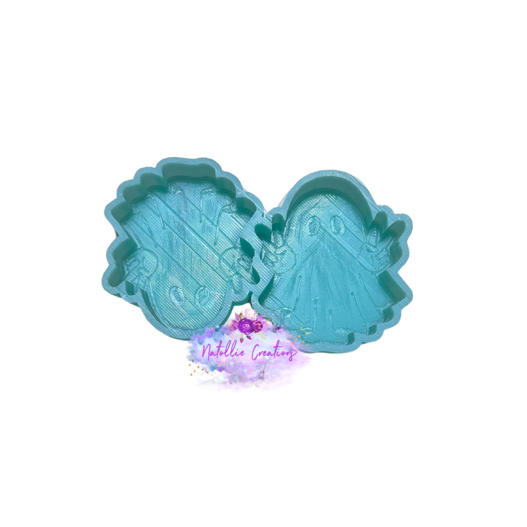 Peace Ghost Vent Clip Freshie Silicone Mold