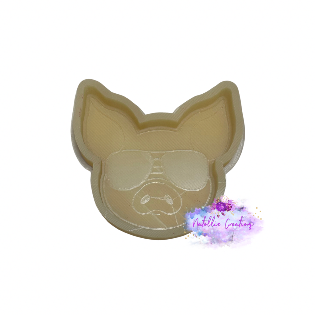 Pig With Sunglasses Freshie Silicone Mold