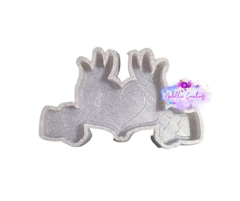 Grouch Heart Hands Freshie Silicone Mold