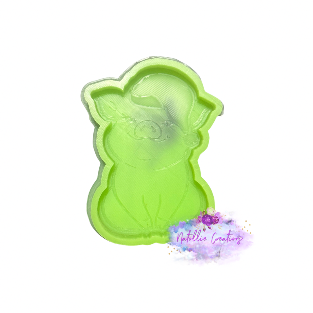 Christmas Pig Freshie Silicone Mold