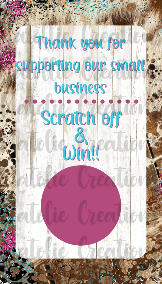 Scratch Off Cards - Cow Print