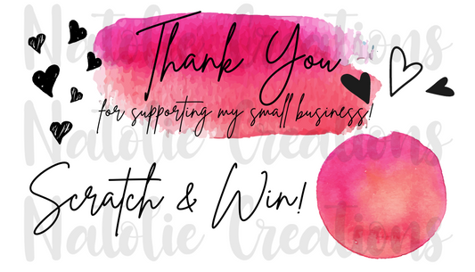 Scratch Off Cards - Pink Watercolor
