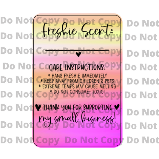 Pre-Designed Freshie Labels - Sunset