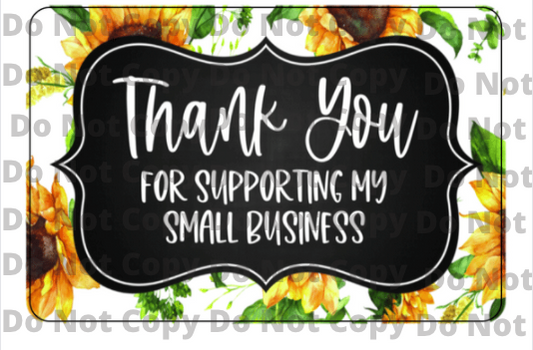 Pre-Designed Thank You Labels - Sunflower