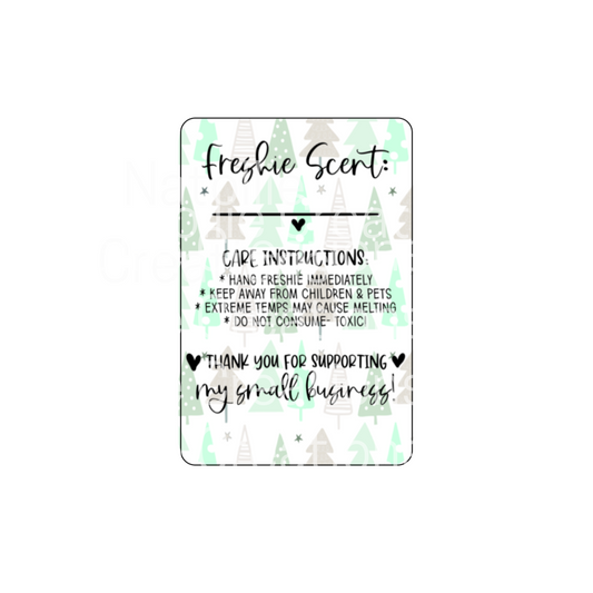 Pre-Designed Freshie Labels - Green Trees