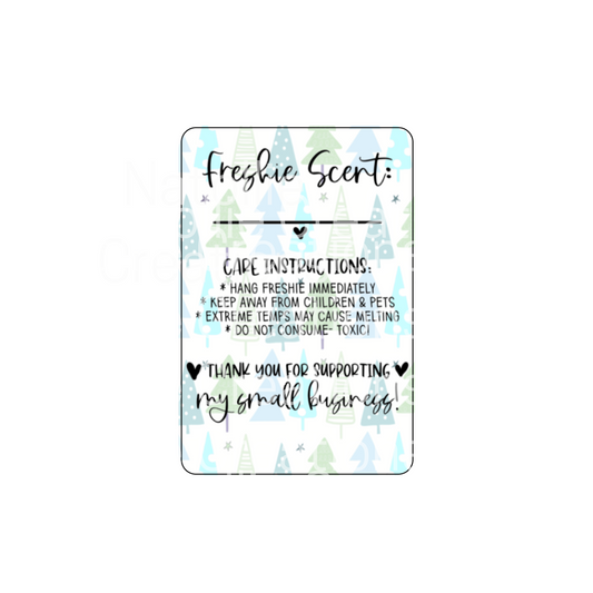 Pre-Designed Freshie Labels - Blue Trees