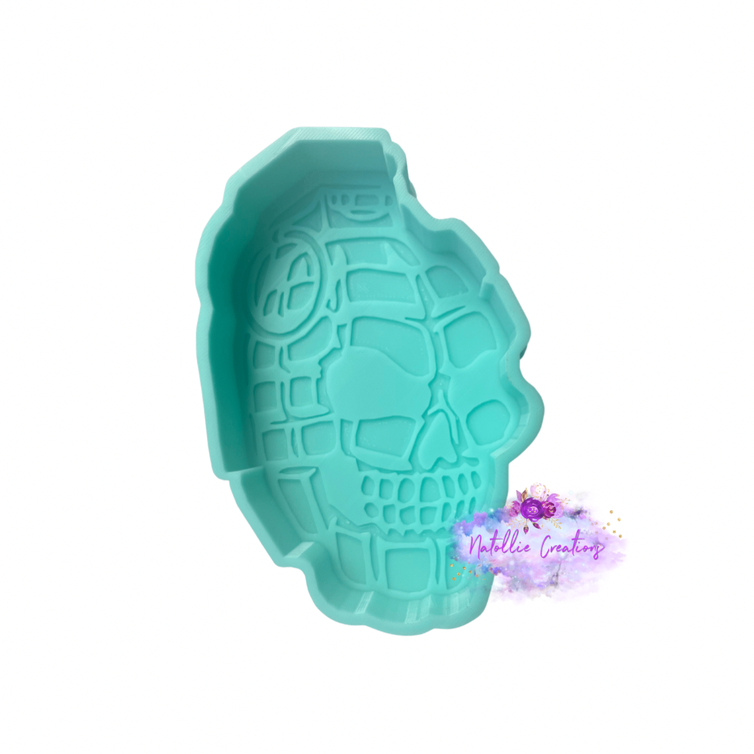 Skull Grenade Freshie Silicone Mold