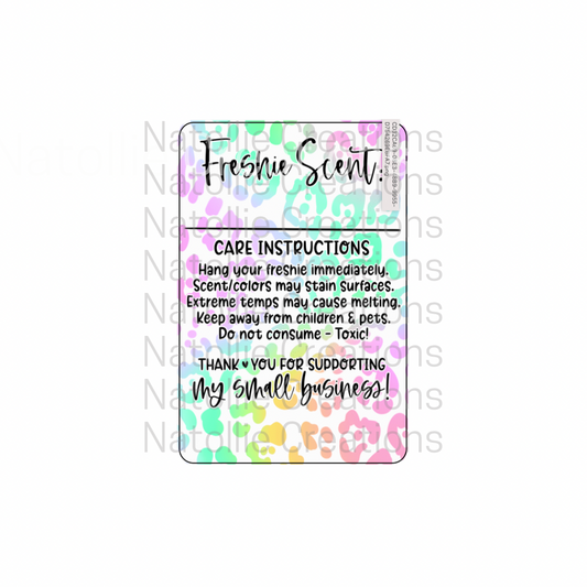 Pre-Designed Freshie Labels - Rainbow Leopard
