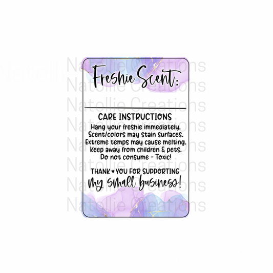 Pre-Designed Freshie Labels - Purple Marble