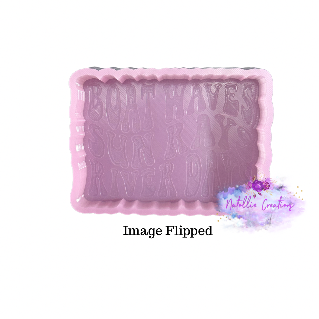 Boat Waves, Sun Rays & River Days Freshie Silicone Mold