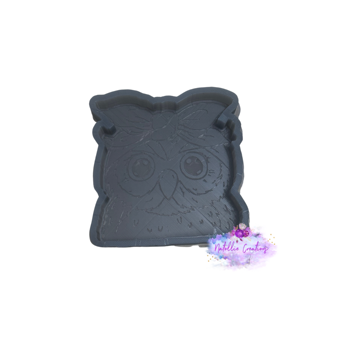 Owl With Bow Freshie Silicone Mold