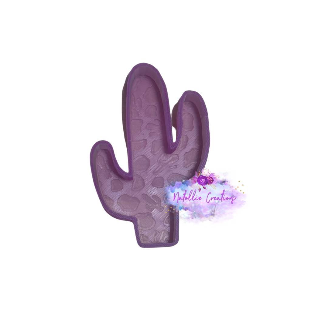 Western Cow Print Cactus Freshie Silicone Mold