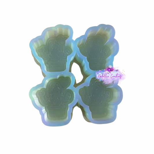 Fancy Cactus Vent Clip Freshie Silicone Mold