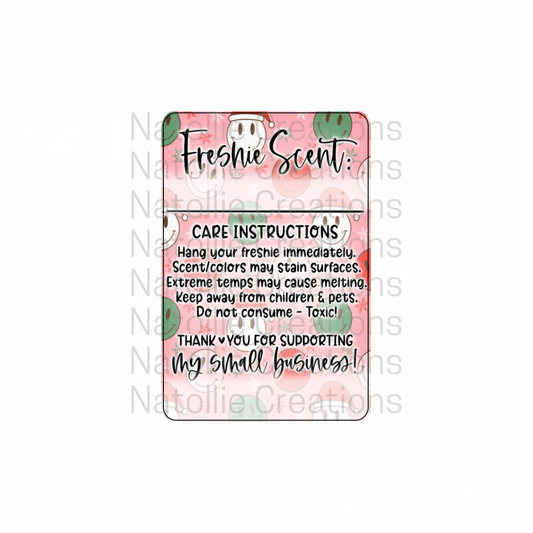 Pre-Designed Freshie Labels - Pink Christmas Smiley