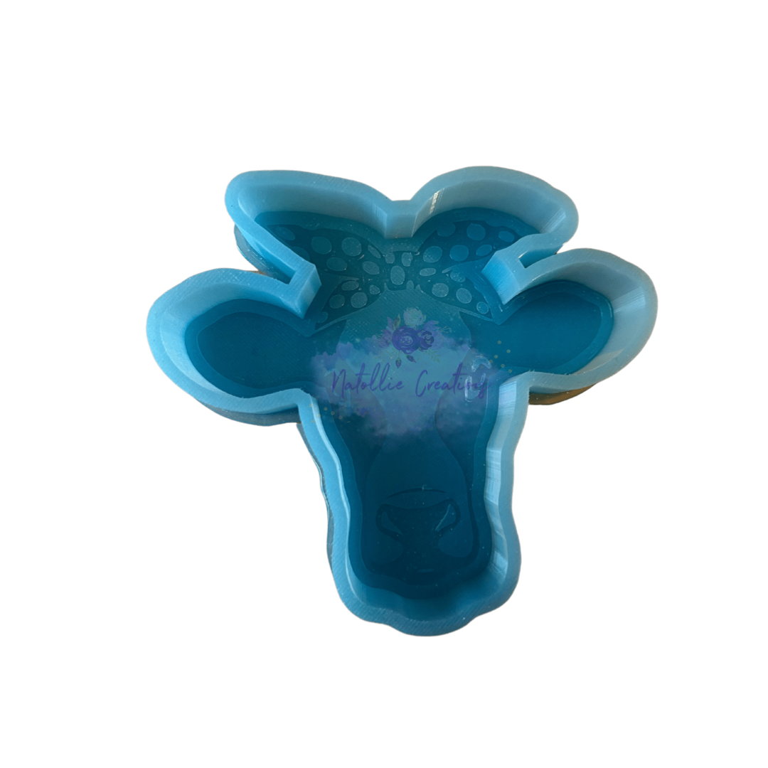 Cow With Polka Dot Bow Freshie Silicone Mold