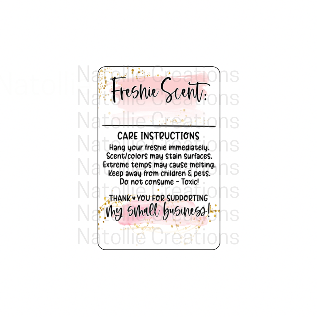 Pre-Designed Freshie Labels - Pinky Gold