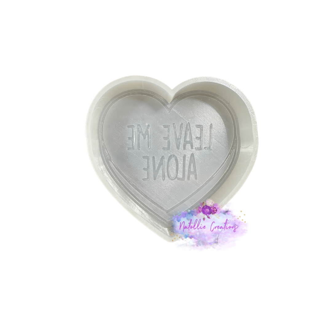 Leave Me Alone Heart Freshie Silicone Mold